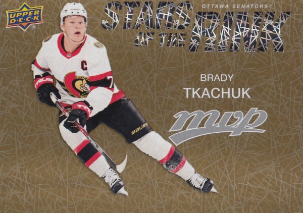 insert karta BRADY TKACHUK 23-24 MVP Stars of the Rink Gold číslo SS-26